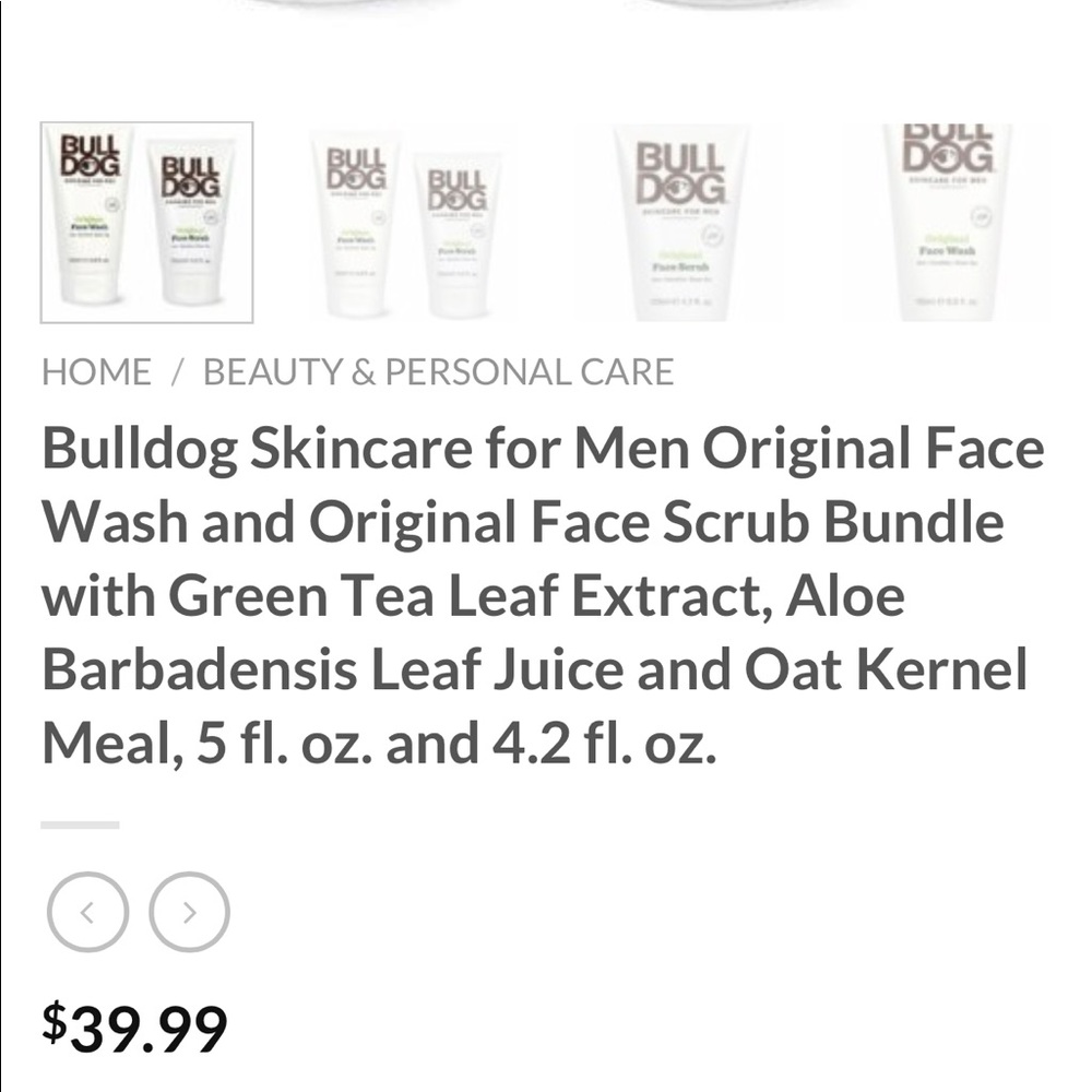 Bulldog Skincare for Men Original Face Wash and Original Face Scrub Bundle